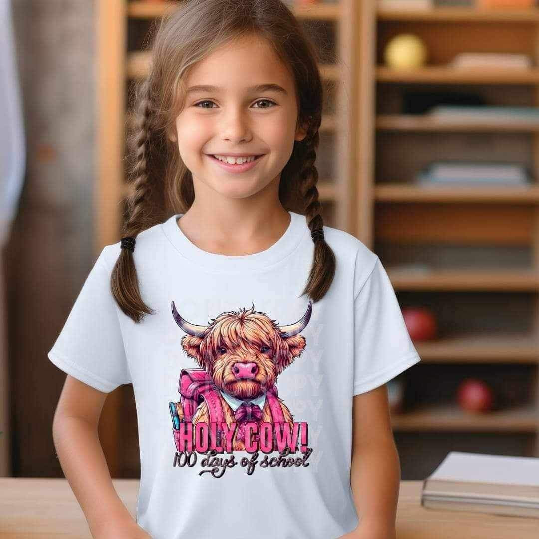 Holy cow 100 days of school 20533 DTF transfer