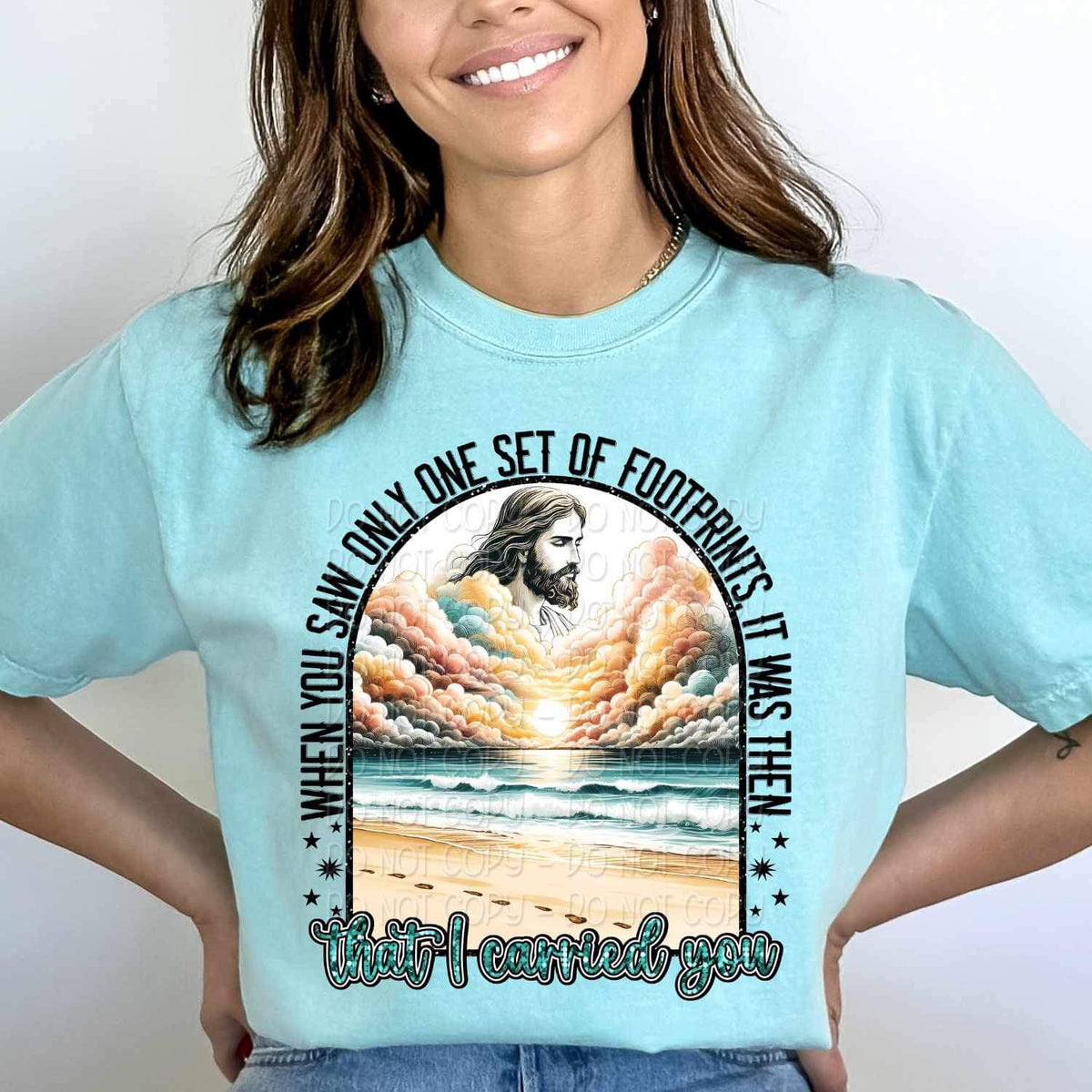 When you saw only one set of footprints it was then that i carried you 20517 DTF transfer