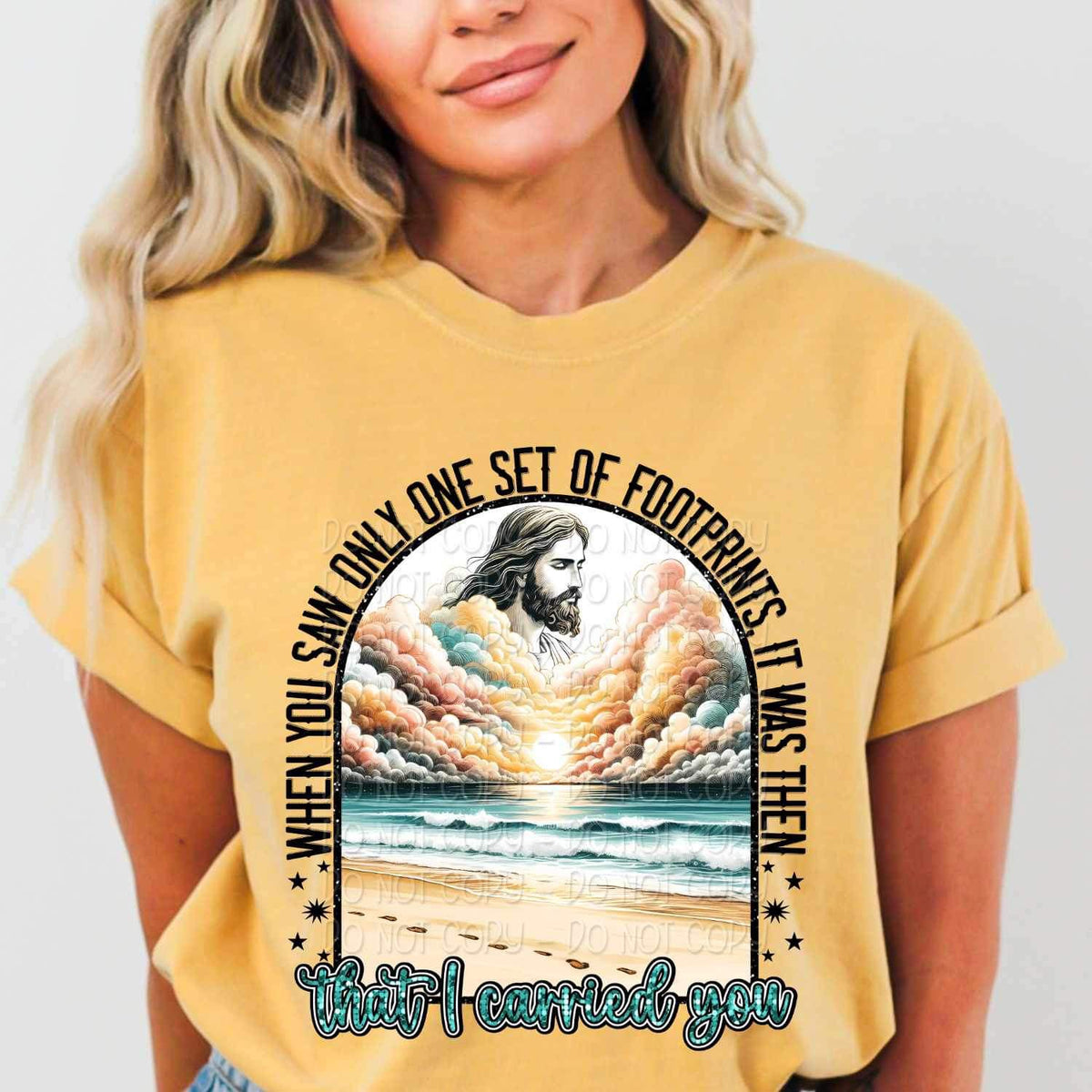 When you saw only one set of footprints it was then that i carried you 20517 DTF transfer