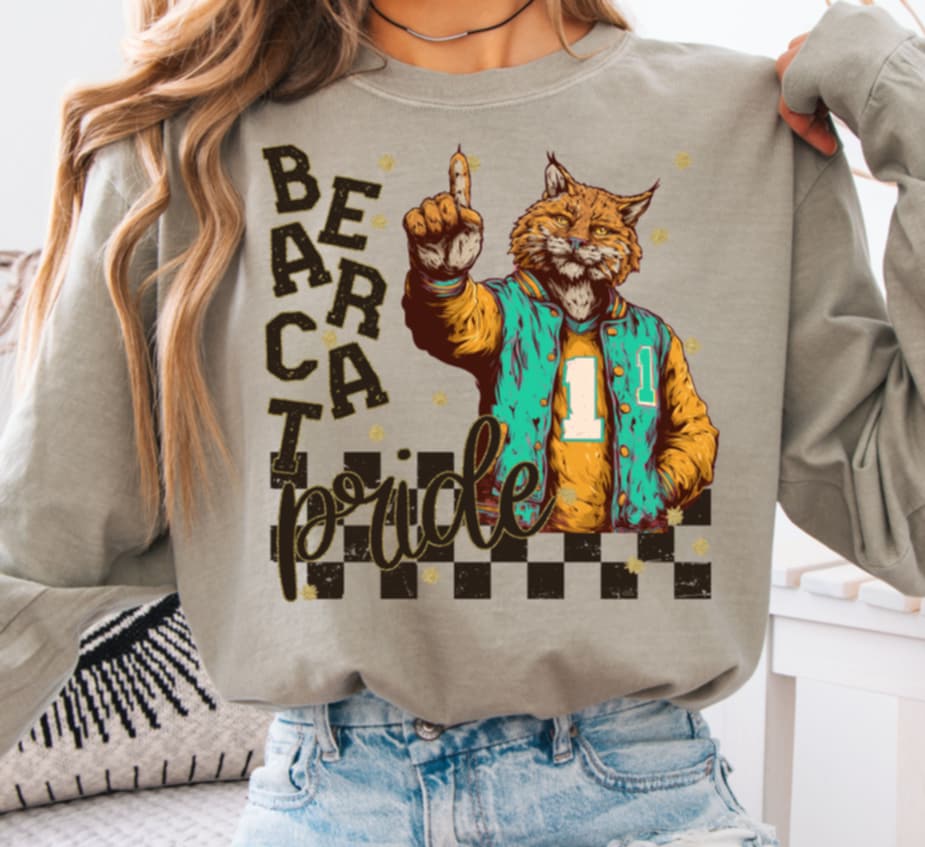 Bearcat pride mascot (s&g) DTF transfer