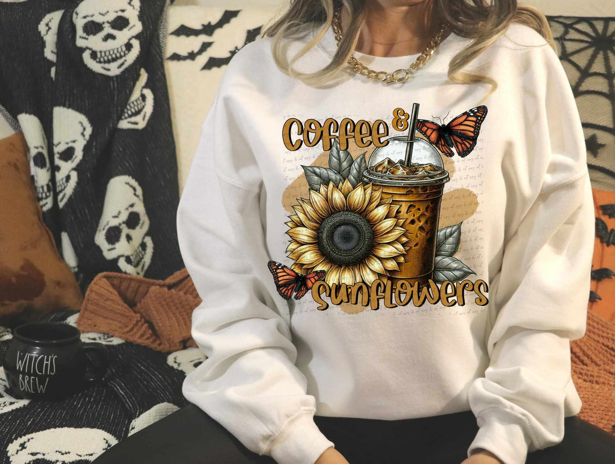 Coffee & sunflowers (CSTAGE) 41808 DTF TRANSFER
