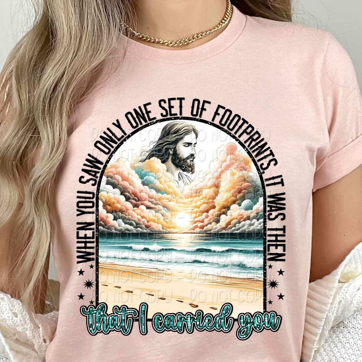 When you saw only one set of footprints it was then that i carried you 20517 DTF transfer