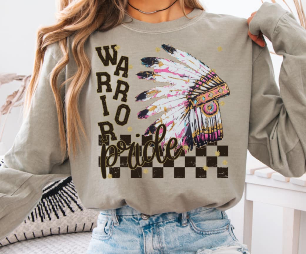 Warrior Pride peace hand mascot (s&g) DTF transfer