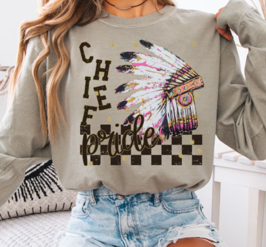 Cheif Pride mascot (s&g) DTF transfer