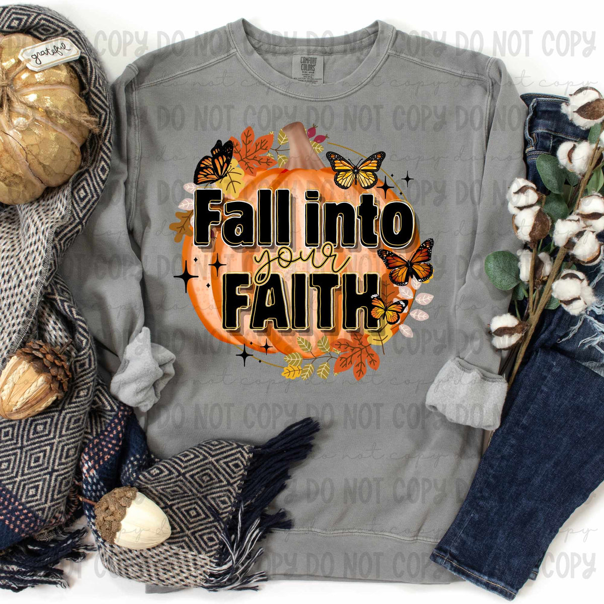 Fall into your faith 41814 DTF TRANSFER