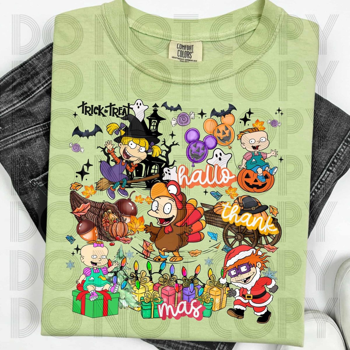 Hallothanksmas rug r@ts COLLAGE (renewed) DTF transfer