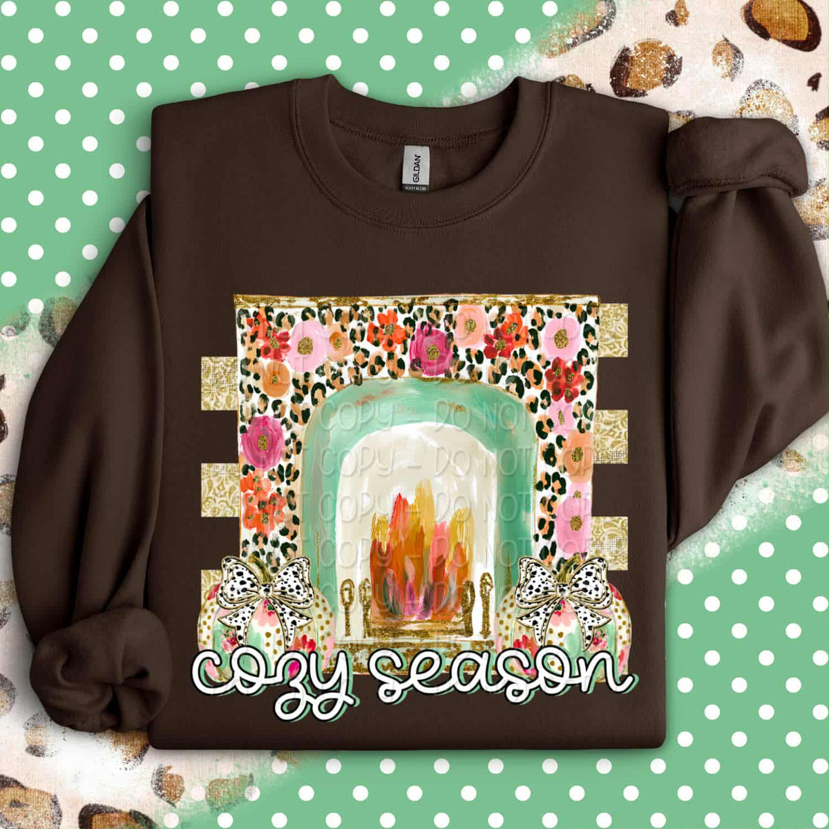 Cozy Season fire and pumpkins (digi) DTF transfer