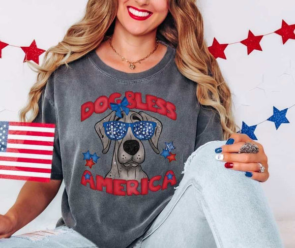 Dog bless America Great Dane 29921 DTF transfert