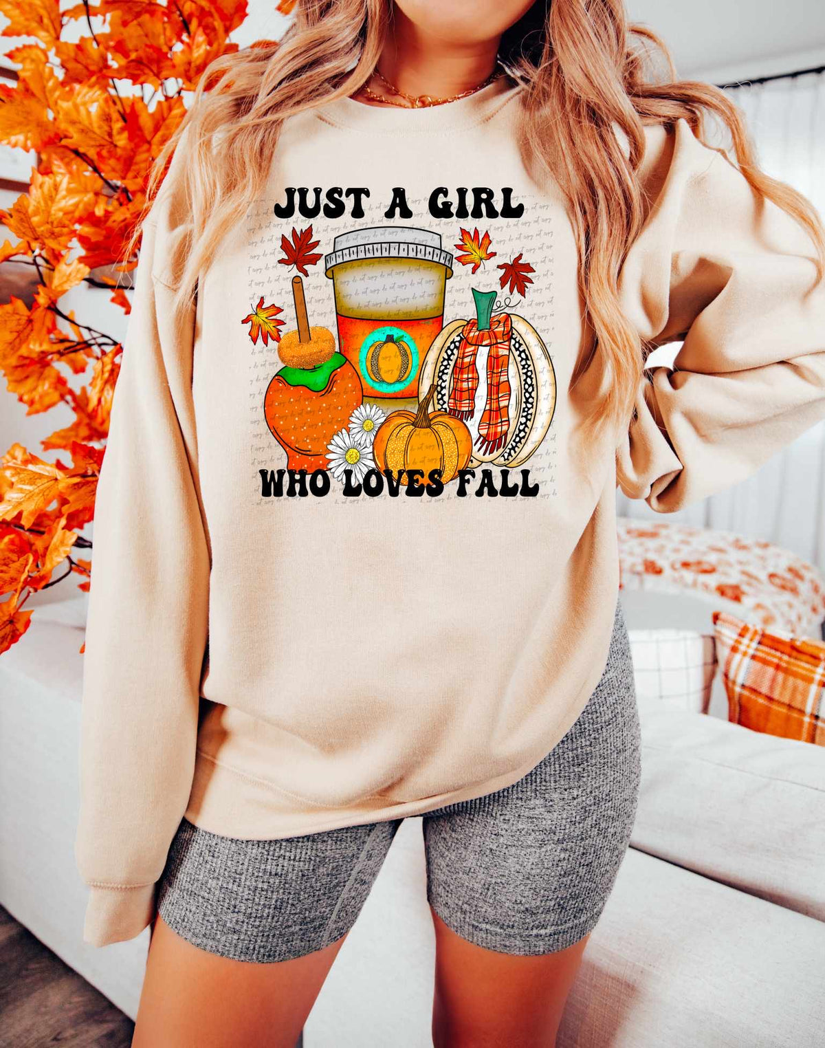 Just a girl who loves fall fall items 41828 DTF TRANSFER