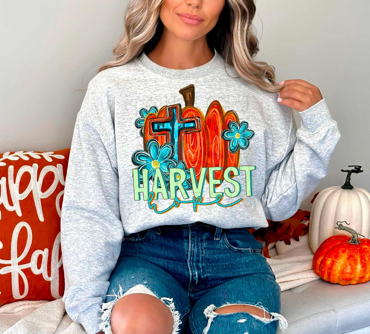 Harvest Hope pumpkin cross (c’s) DTF transfer