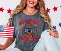 Dog bless America poodle 29939 DTF transferse