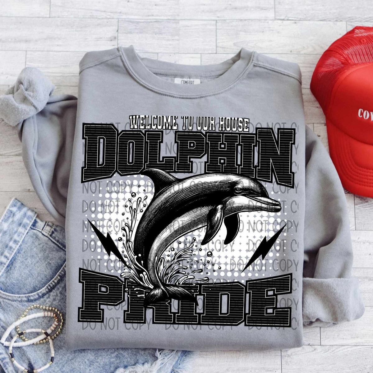Welcome to our house dolphin pride 29972 DTF transfer