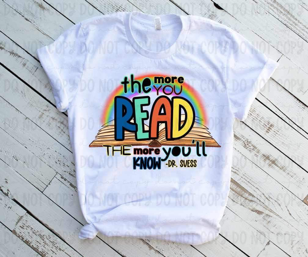 The more you read the more you read book 20579 DTF transfer