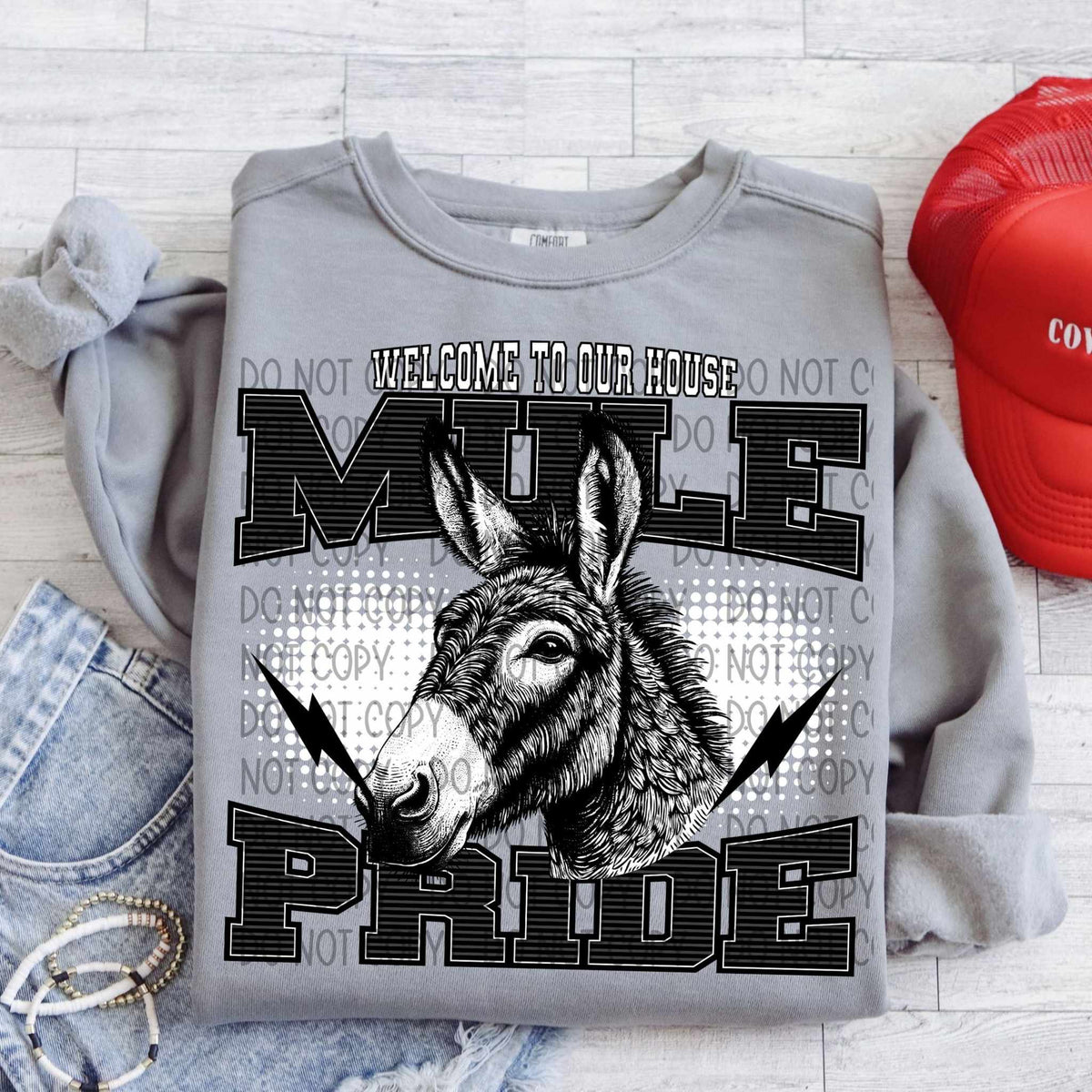 Welcome to our house mule pride 29970 DTF transfer