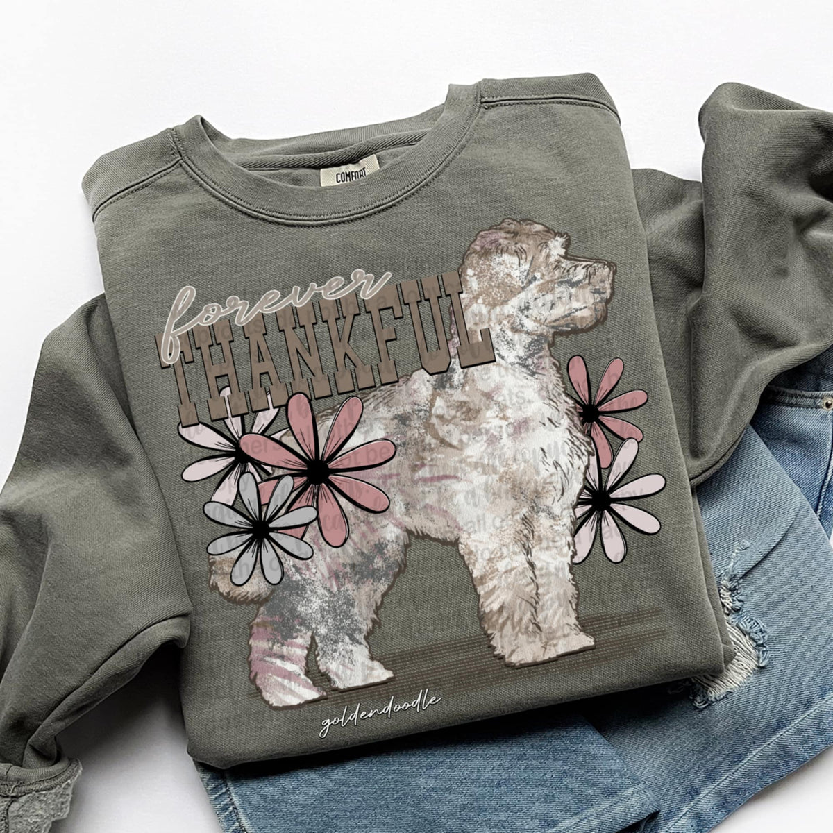 Forever Thankful goldendoodle (TTD) DTF transfer