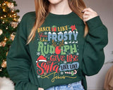 Dance like frosty shine like reindeer 28741 DTF Transfer