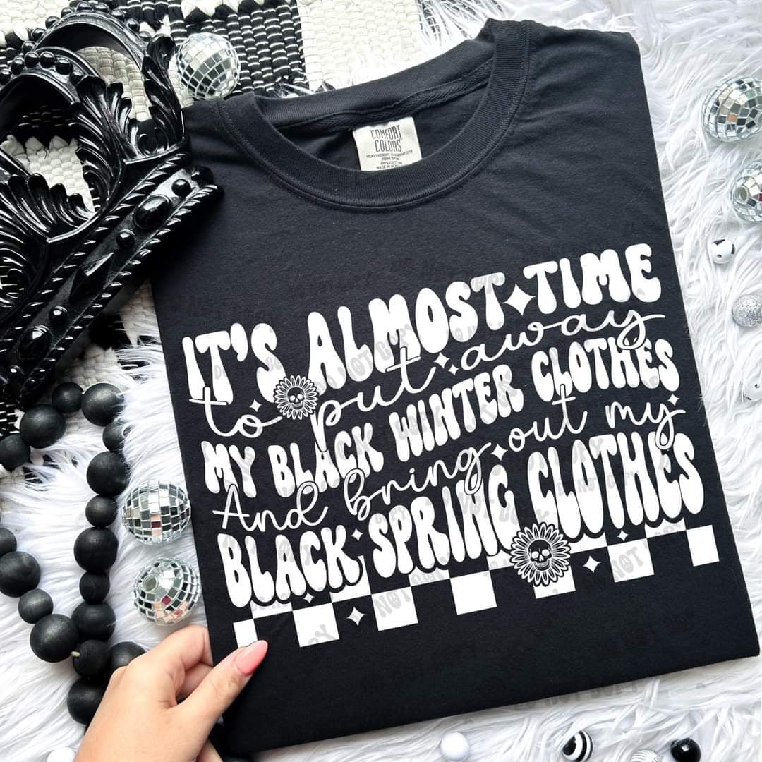 It’s almost time to put away my black winter clothes and bring out my black spring clothes (HW) 31115 DTF transfer