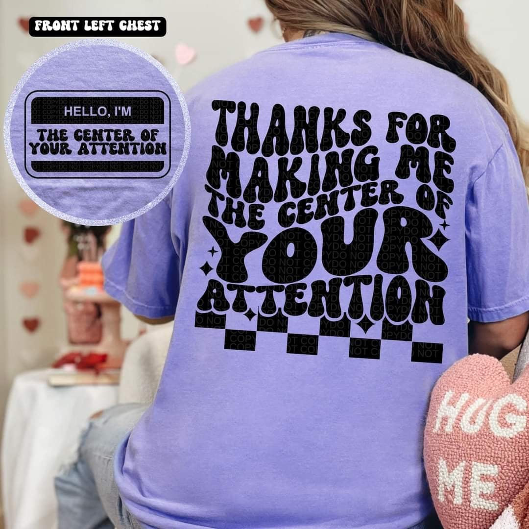 Thank you for making me your center of attention BACK (HW) 31095 DTF transfer