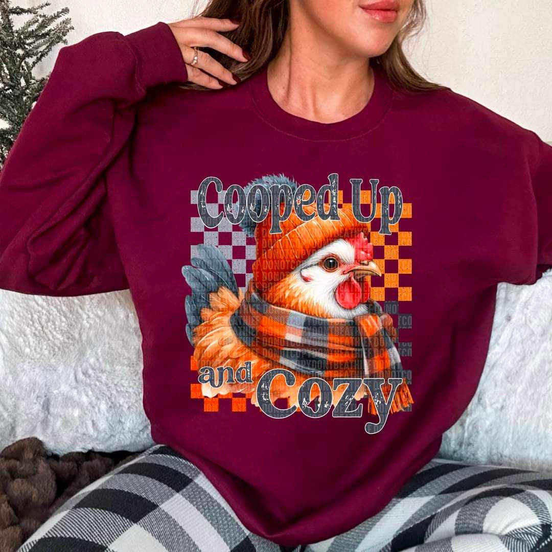 Cooped up & cozy 41879 DTF transfer
