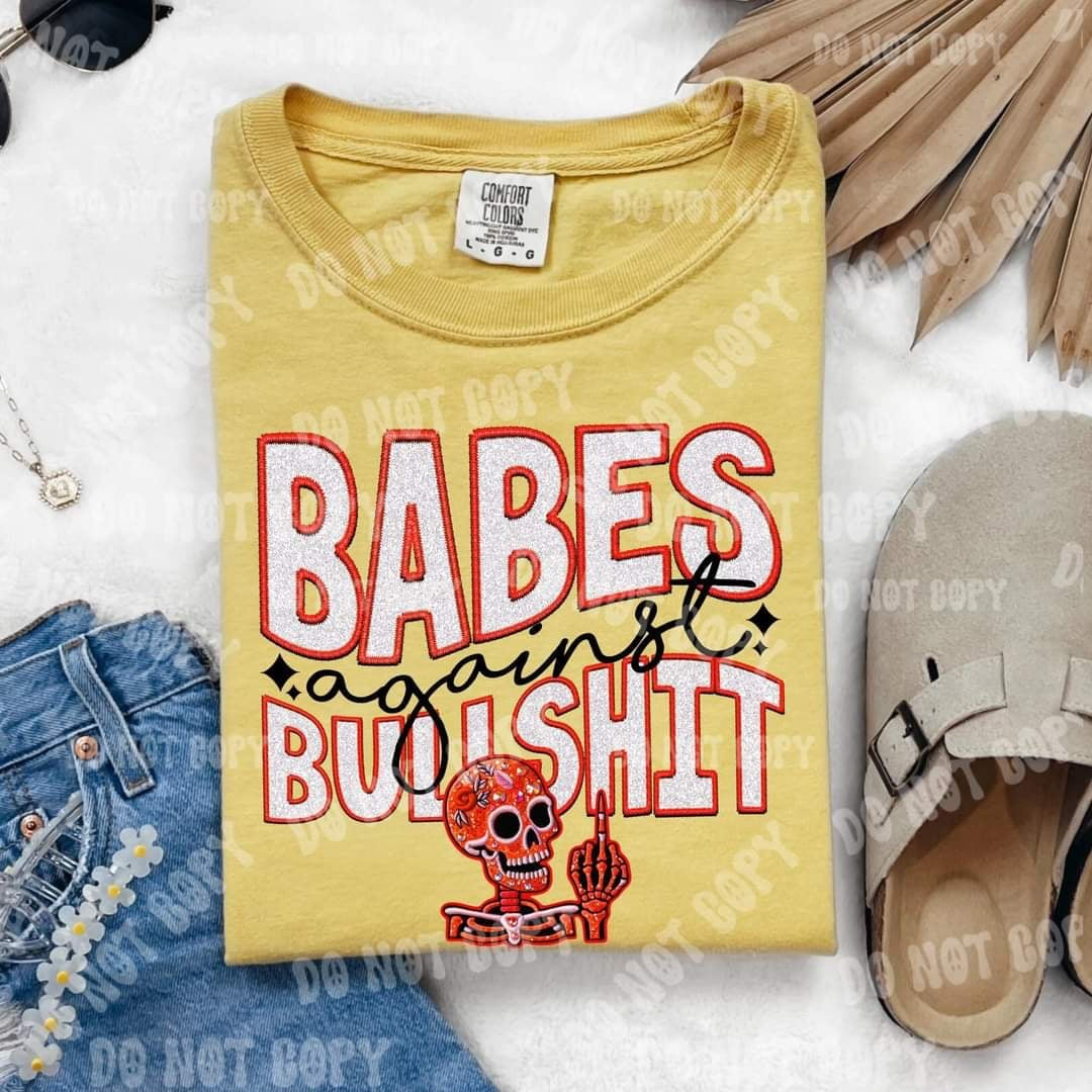 Babes against bullshit RED (HW) 31078 DTF transfer