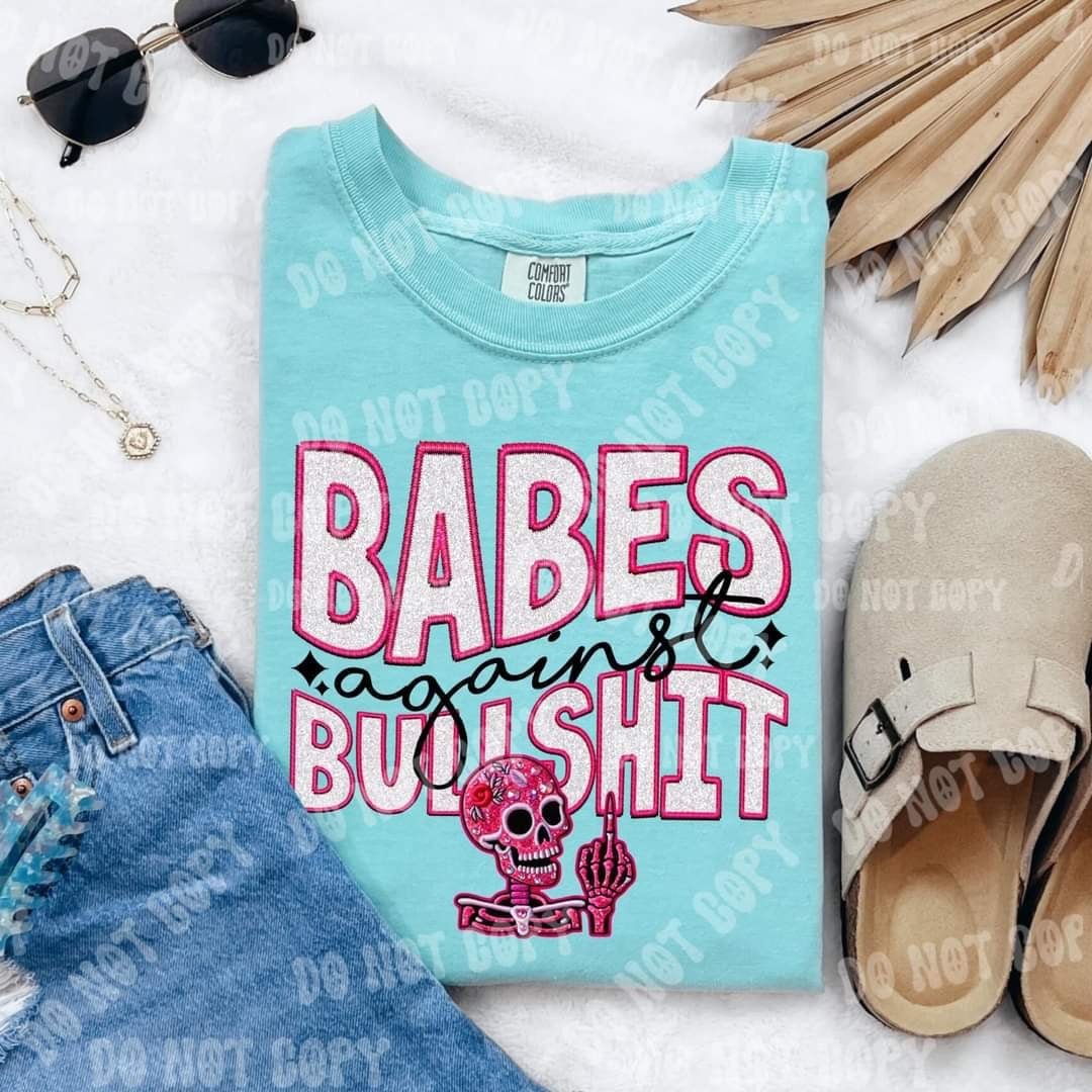 Babes against bullshit PINK (HW) 31077 DTF transfer