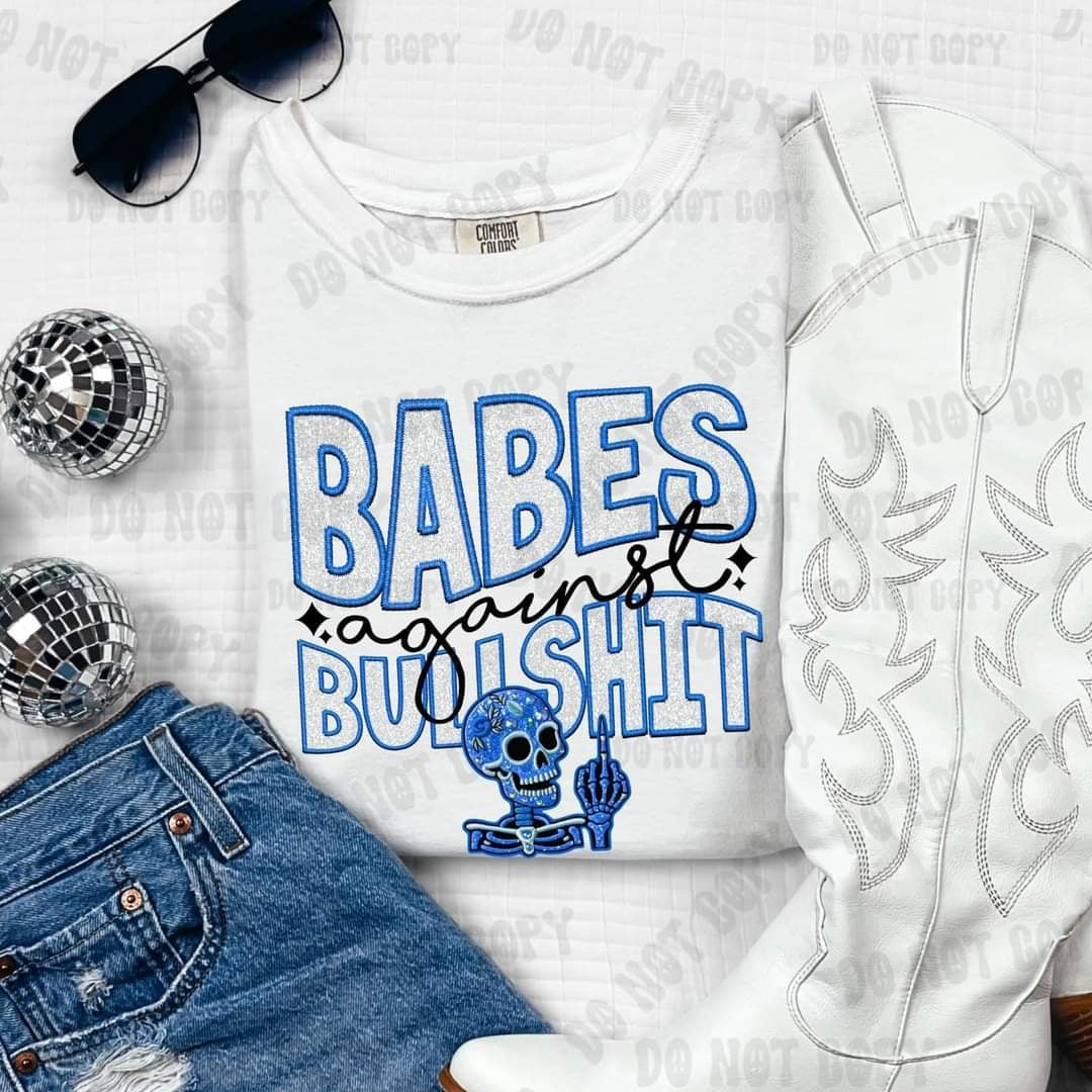 Babes against bullshit BLUE (HW) 31076 DTF transfer