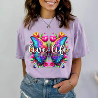 Live life in full bloom butterfly 20592 DTF transfer