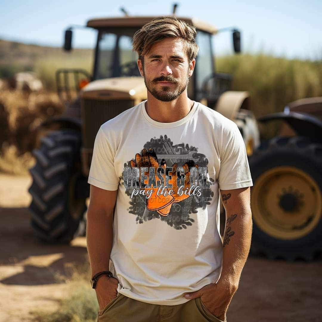 Grease and oil pay the bills 20622 DTF transfer