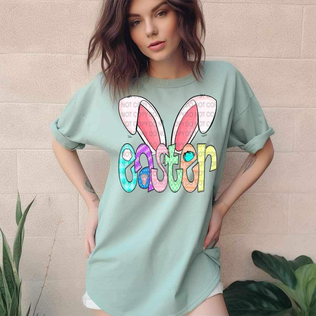 Easter with bunny ears 20600 DTF transfer