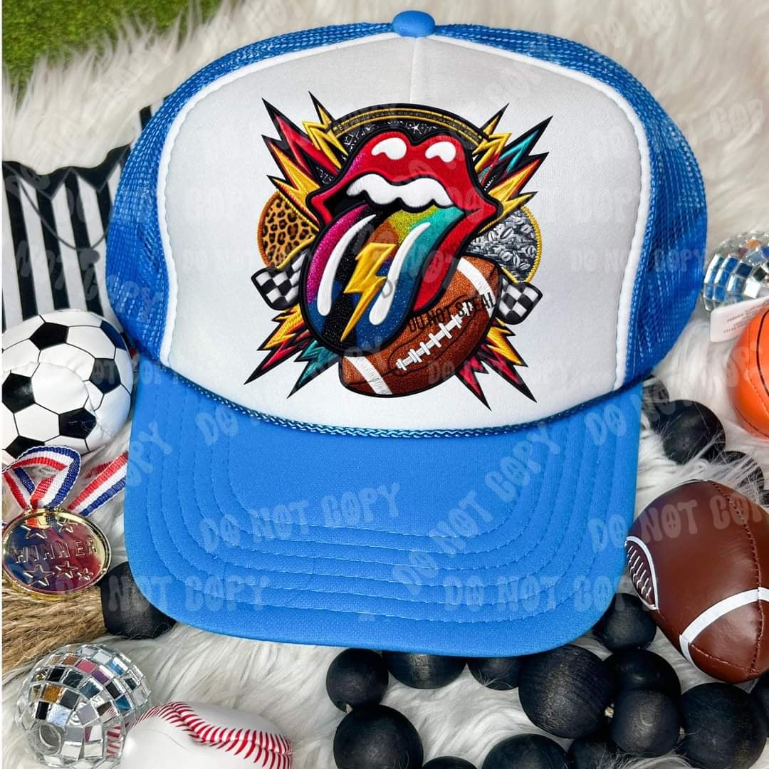 Tongue with football items (HW) 31036 DTF transfer