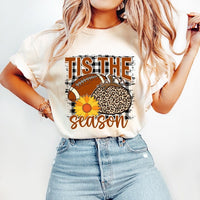 Tis the season football sunflower leopard pumpkin 41895 DTF transfer