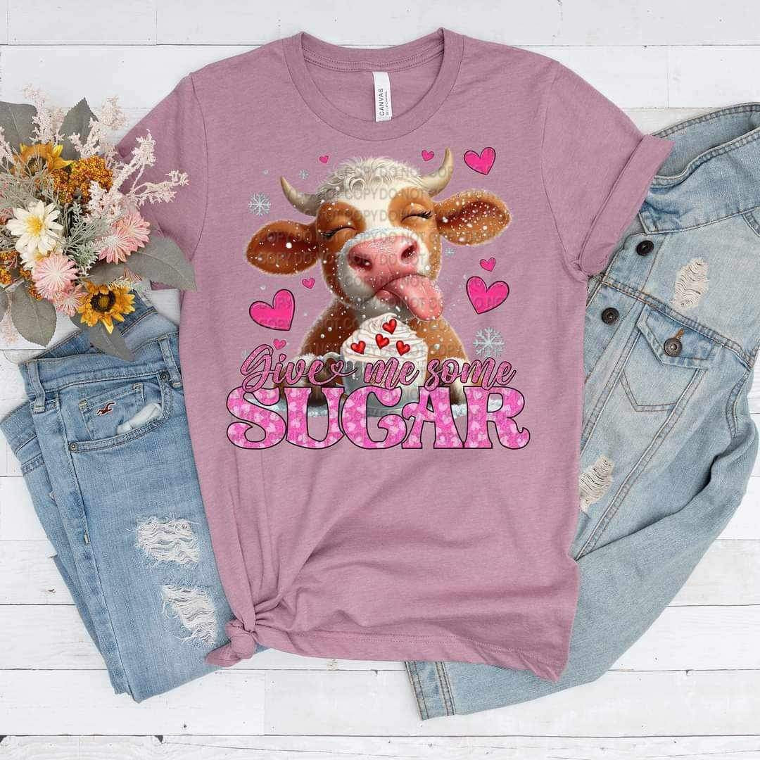 Just give me some sugar brown cow (CCC) 20711 DTF transfer