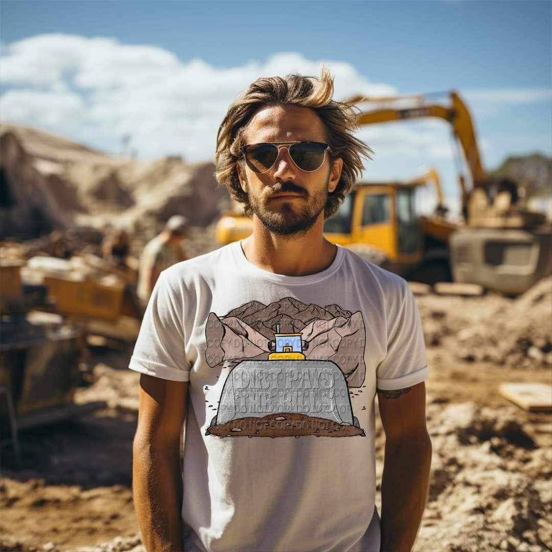 Construction truck and mountains (CCC) 20638 DTF transfer