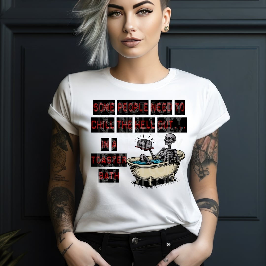 Some people need to chill the hell out in a toaster bath (DD) 31181 DTF transfer