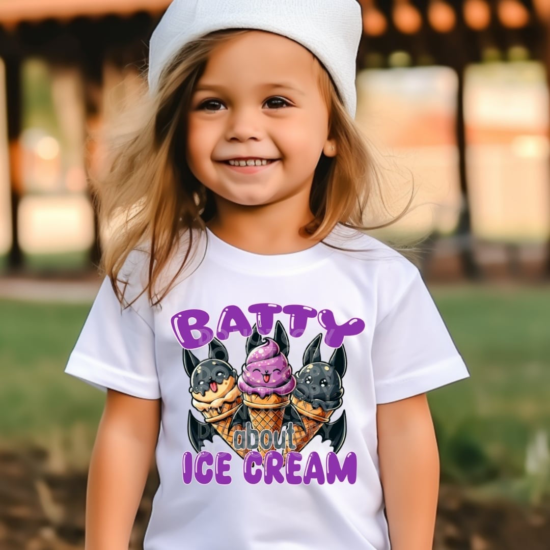 Batty about ice cream (DD) 31201 DTF transfer