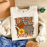 Tis the season football sunflower leopard pumpkin 41895 DTF transfer