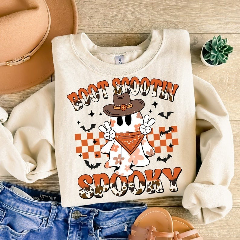 Boot scootin spooky ghost 41893 DTF transfer