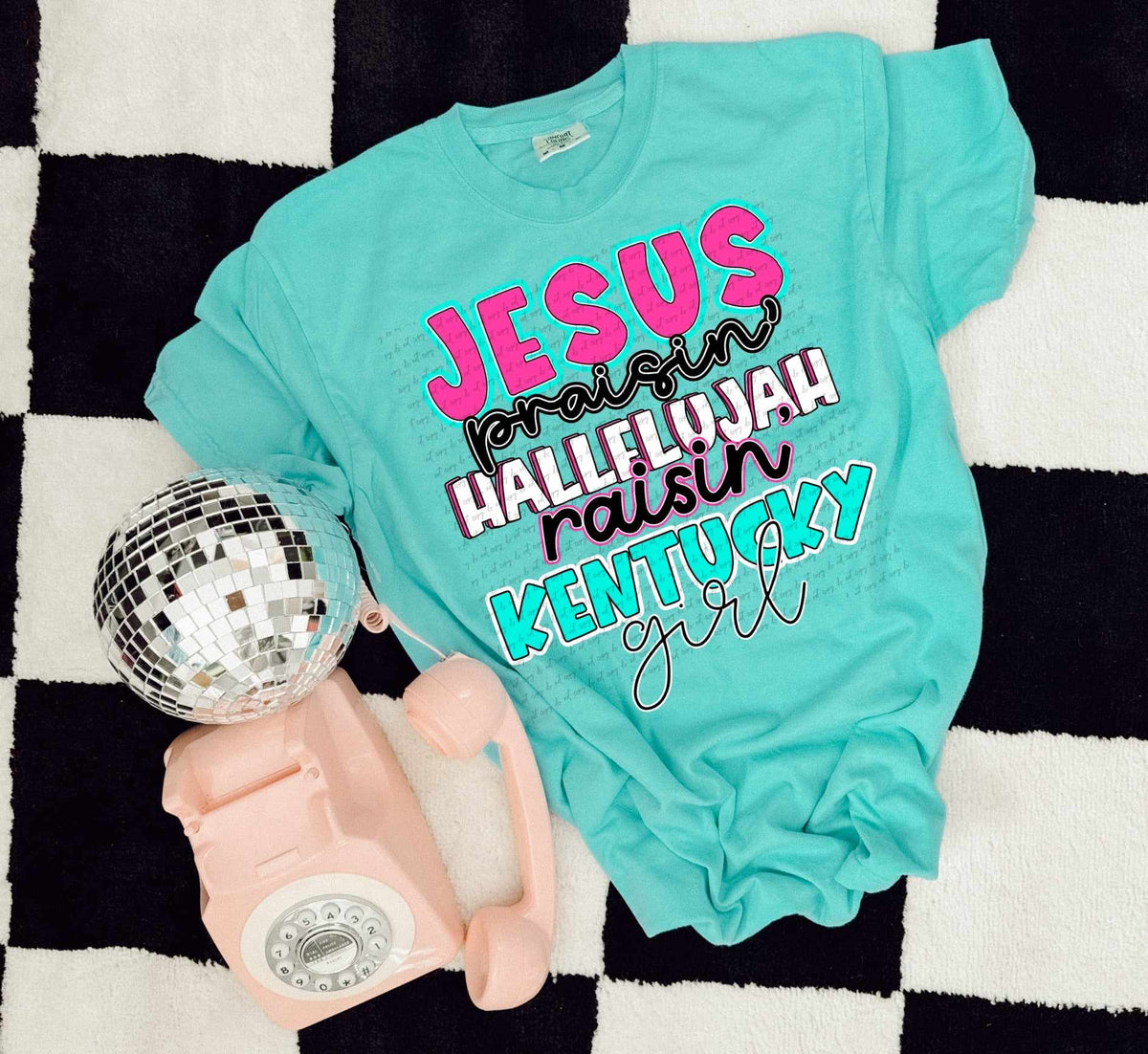 Jesus praisin hallelujah raising kentucky girl 31216 DTF transfer