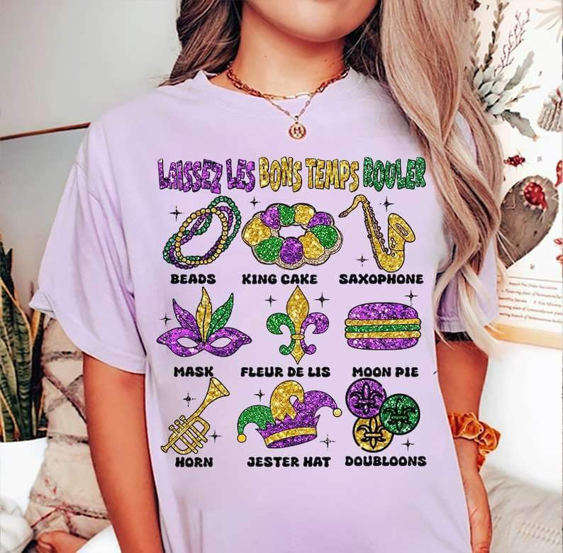 Laissez les bons temps rouler mardi gras 20679 DTF transfer