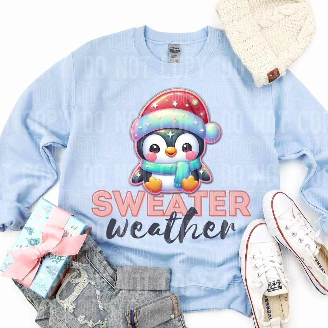 Sweater weather penguin (SBB) 62672 DTF transfer