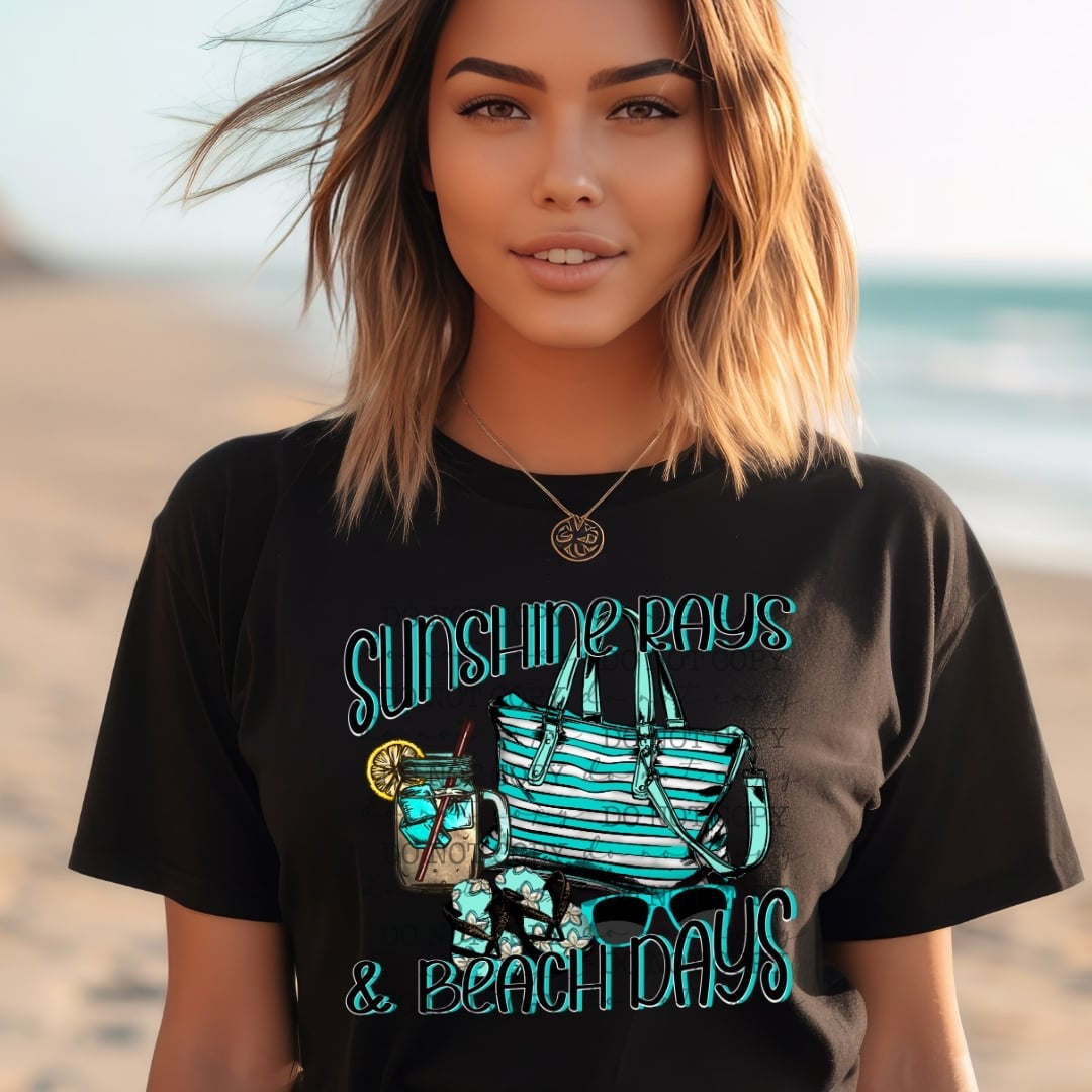 Sunshine rays & beach days (DD) 31169 DTF transfer