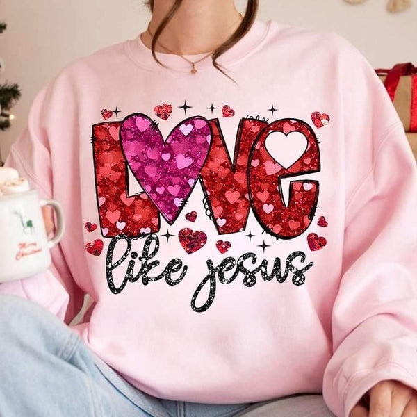 Love like jesus heart filled 20646 DTF transfer