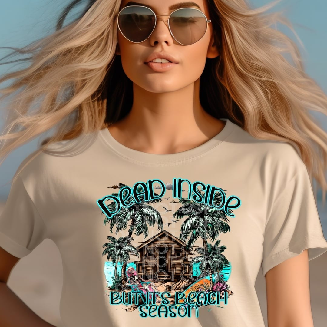 Dead inside but its beach season (DD) 31152 DTF transfer