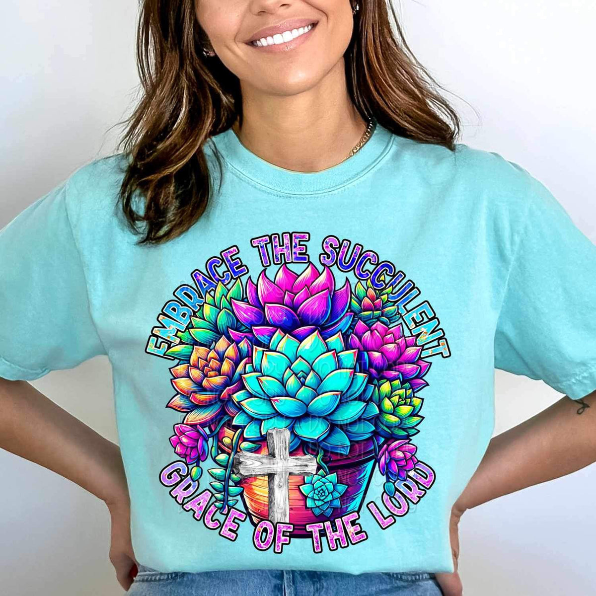 Embrace the succulent grace of the lord 20705 DTF transfer