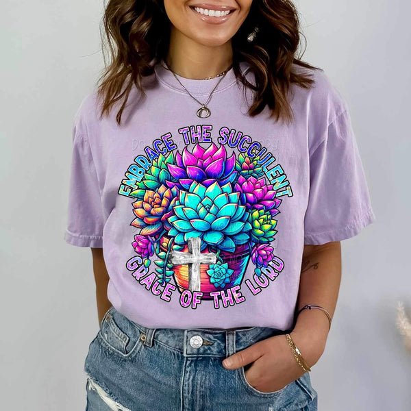 Embrace the succulent grace of the lord 20705 DTF transfer