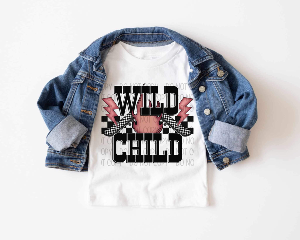 Wild child pink flame 20759 DTF transfer