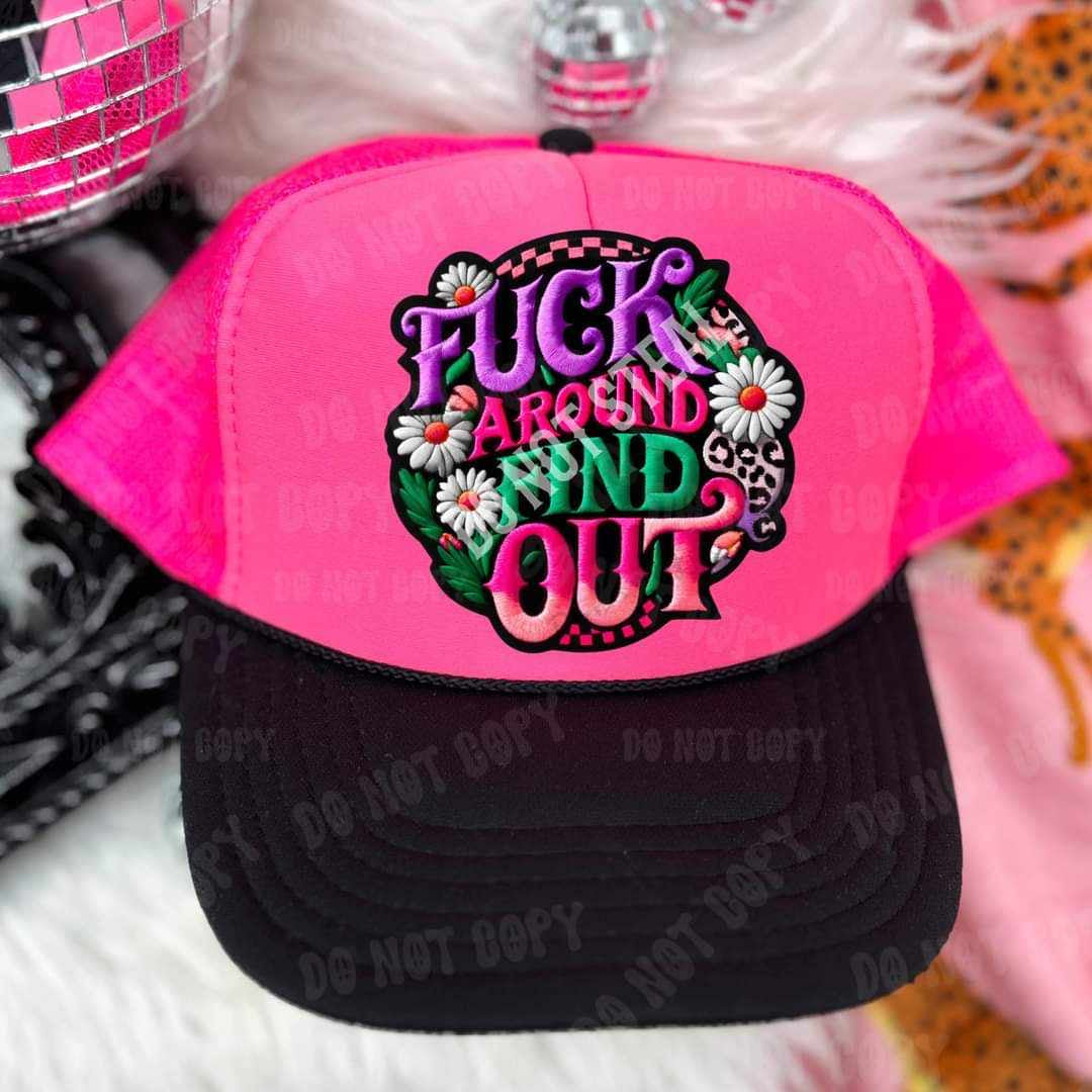 Fuck around find out embroidery (HW) 31266 DTF transfer