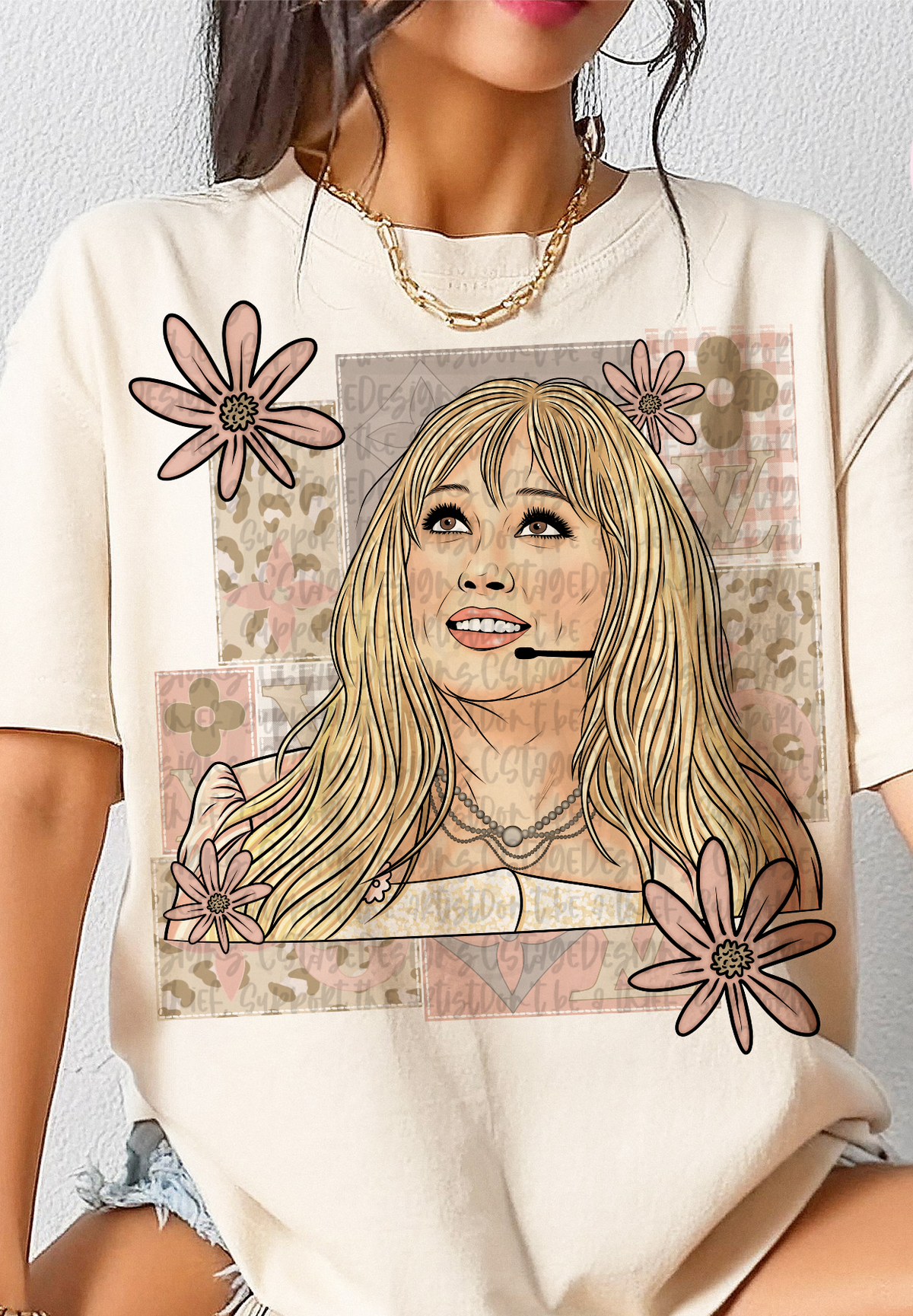 Lizzie floral frame (Cstage) DTF Transfer