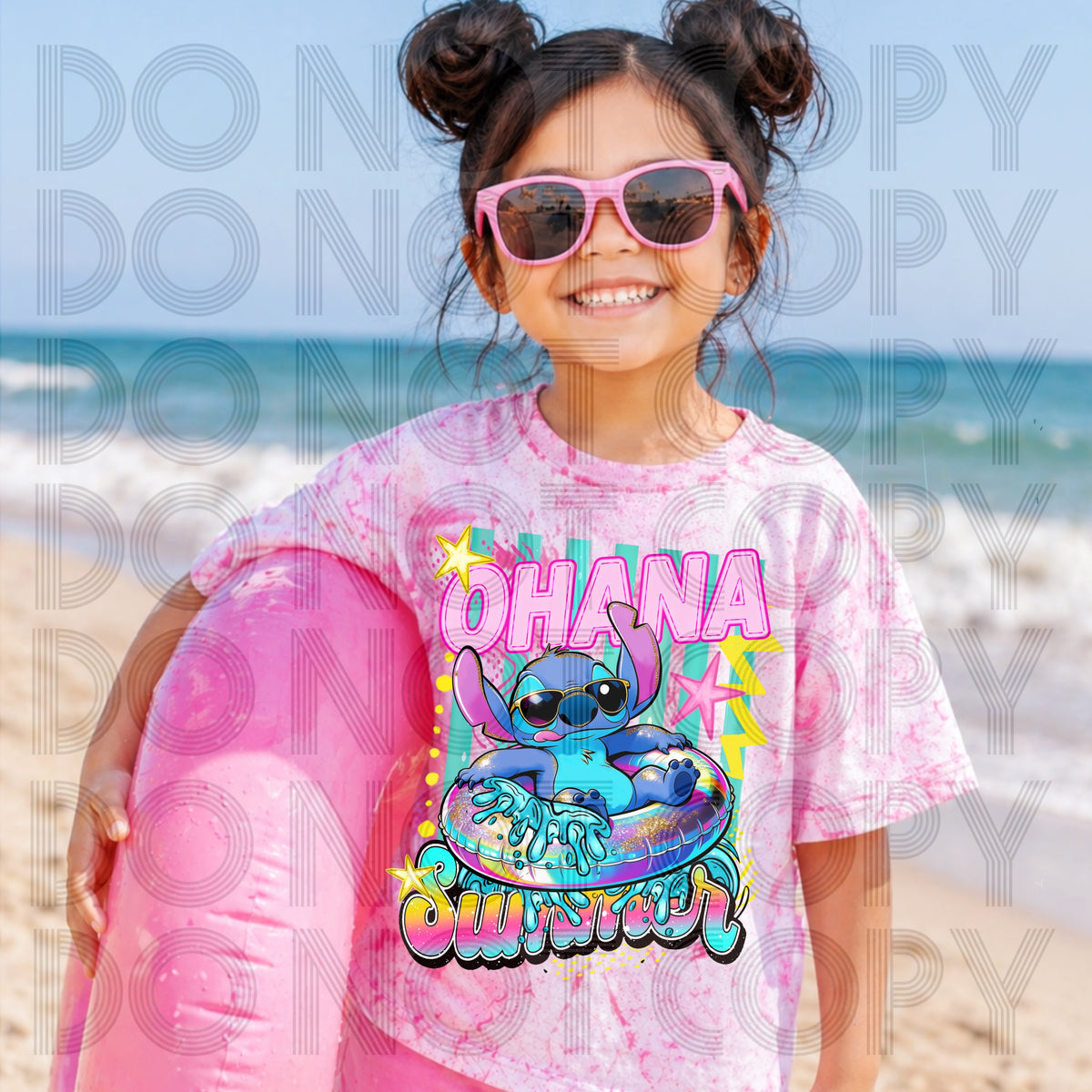 Ohana summer PINK words (Renewed) DTF transfer