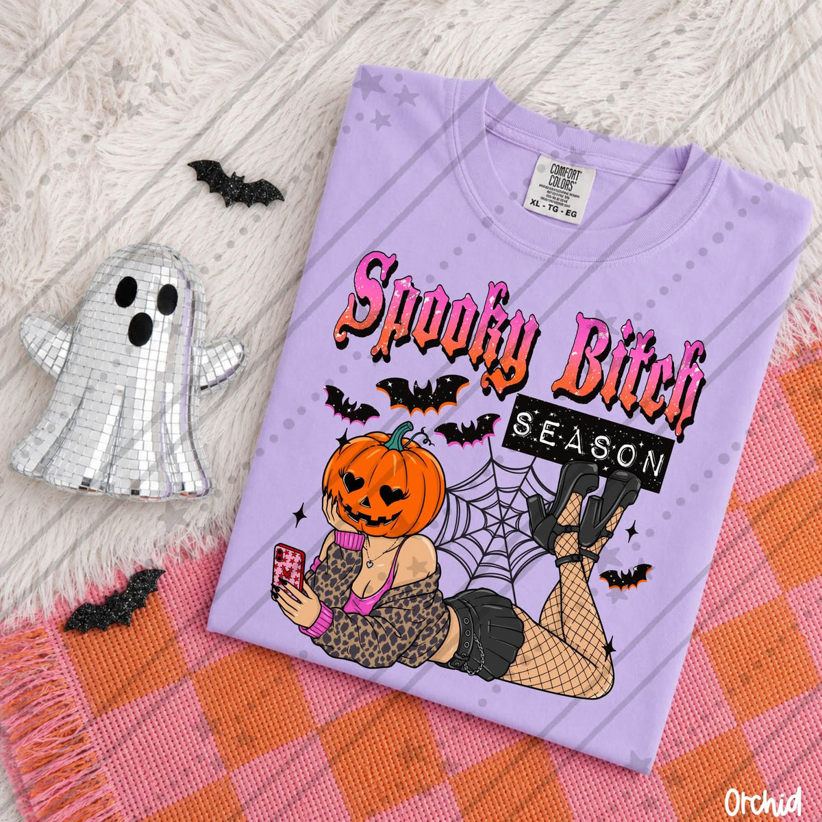 Spooky bitch season pumpkin head (Carter) DTF Transfer